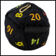 Ultra Pro - D20 Plush Dice Bag - Black With Rainbow Numbering