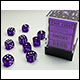 Chessex - Translucent 12mm D6 Dice Block - Purple w/white 