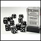 Chessex - Opaque 16mm D6 Dice Block - Black w/White