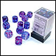 Chessex - Nebula 16mm D6 Dice Block - Luminary Nocturnal Blue Dice Block 