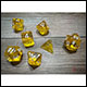 Chessex - Translucent Polyhedral 7 Dice Set - Yellow & White 
