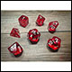 Chessex - Translucent Polyhedral 7 Dice Set - Red & White