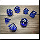 Chessex - Translucent Polyhedral 7 Dice Set - Blue & White 