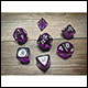 Chessex - Translucent Polyhedral 7 Dice Set - Purple & White