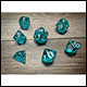 Chessex - Translucent Polyhedral 7 Dice Set - Teal & White 