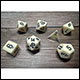 Chessex - Opaque Polyhedral 7 Dice Set - Ivory w/Black