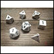 Chessex - Opaque Polyhedral 7 Dice Set - White w/Black