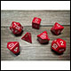 Chessex - Opaque Polyhedral 7 Dice Set - Red w/White