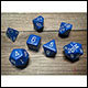 Chessex - Opaque Polyhedral 7 Dice Set - Blue w/White