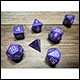Chessex - Opaque Polyhedral 7 Dice Set - Purple w/White