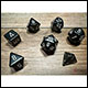 Chessex - Opaque Polyhedral 7 Dice Set - Black w/White