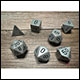 Chessex - Opaque Polyhedral 7 Dice Set - Grey w/Black