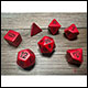 Chessex - Opauqe Polyhedral 7 Dice Set - Red w/Black