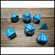 Chessex - Opaque Polyhedral 7 Dice Set - Light Blue w/White