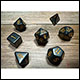 Chessex - Opaque Polyhedral 7 Dice Set - Black w/Gold