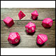 Chessex - Opaque Polyhedral 7 Dice Set - Pink w/White