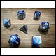Chessex - Gemini Polyhedral 7 Dice Set - Blue, Steel & w/White