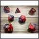 Chessex - Gemini Polyhedral 7 Dice Set - Blue-Red w/Gold