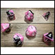 Chessex - Gemini Polyhedral 7 Dice Set - Black-Pink w/White