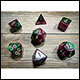 Chessex - Gemini Polyhedral 7 Dice Set - Green-Purple w/Gold