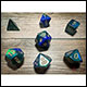 Chessex - Gemini Polyhedral 7 Dice Set - Blue-Green w/Gold
