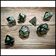 Chessex - Gemini Polyhedral 7 Dice Set - Black-Grey w/Green