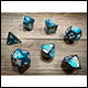 Chessex - Gemini Polyhedral 7 Dice Set - Steel-Teal w/White