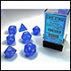 Chessex - Frosted Polyhedral 7 Dice Set - Blue w/White