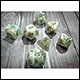 Chessex - Marble Polyhedral 7 Dice Set - Green w/Dark Green