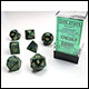 Chessex - Scarab Polyhedral 7 Dice Set -  Jade w/Gold