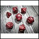 Chessex - Vortex Polyhedral 7 Dice Set - Burgundy w/Gold 