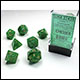 Chessex - Vortex Polyhedral 7 Dice Set - Green w/Gold 