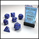 Chessex - Vortex Polyhedral 7 Dice Set - Blue w/Gold 