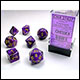 Chessex - Vortex Polyhedral 7 Dice Set - Purple w/Gold 