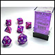 Chessex - Festive Polyhedral 7 Dice Set - Violet w/White 