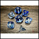Chessex - Nebula Polyhedral 7 Dice Set - Dark Blue w/White 