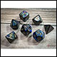 Chessex - Lustrous Polyhedral 7 Dice Set - Shadow w/Gold