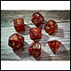 Chessex - Glitter Polyhedral 7 Dice Set - Ruby & Gold