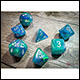 Chessex - Festive Polyhedral 7 Dice Set - Waterlily & White 