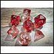 Chessex - Nebula Polyhedral 7 Dice Set - Luminary Red & Silver 