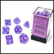 Chessex - Borealis Polyhedral 7 Dice Set - Luminary Purple & White