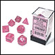 Chessex - Borealis Polyhedral 7 Dice Set - Luminary Polyhedral Pink & Silver 