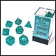 Chessex - Borealis Polyhedral 7 Dice Set - Luminary Teal & Gold 