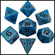 Fanroll - 16mm Acrylic Polyhedral Dice Set: Glow Blue