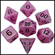 Fanroll - 16mm Acrylic Polyhedral Dice Set: Glow Purple