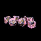 Fanroll - 16mm Acrylic Polyhedral Dice Set: Pink/Black w/ Gold Numbers