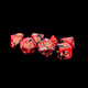 Fanroll - 16mm Acrylic Polyhedral Dice Set: Red/Black w/ Gold Numbers