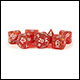 Fanroll - 16mm Resin Polyhedral Dice Set: Icy Opal Red