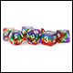 Fanroll - 16mm Resin Polyhedral Dice Set: Translucent Rainbow