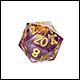 Fanroll - Individual D20 Elixir Liquid Core Dice: Aether Abstract